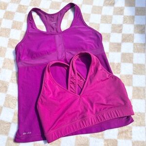 Nike Purple Sports Bra/tank and Senita sports bra Set
